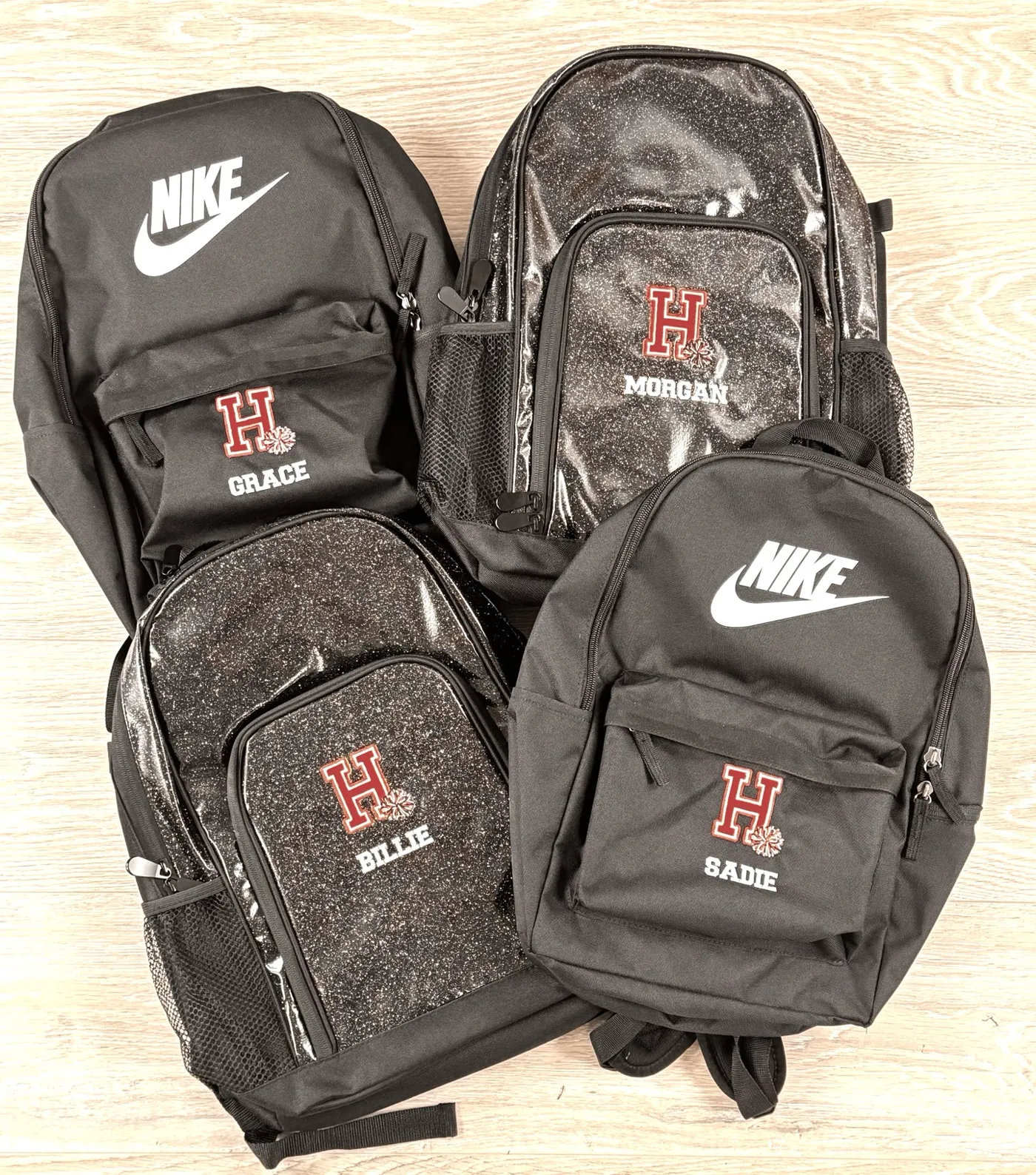 Custom Backpacks for Holliston Cheer Team Store