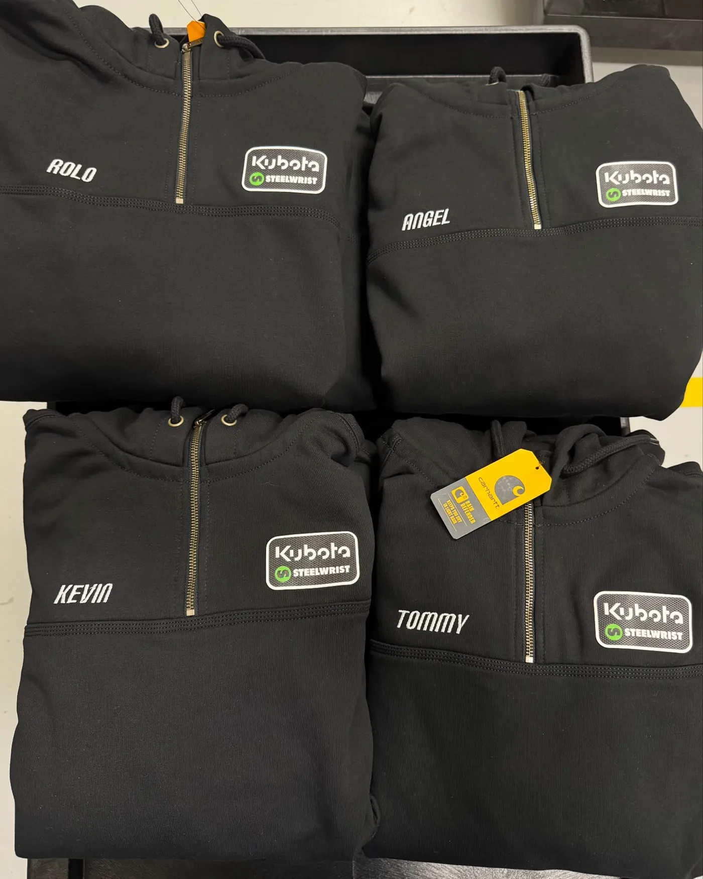 Custom Quarter-Zip Hoodies for Steelwrist by FLO