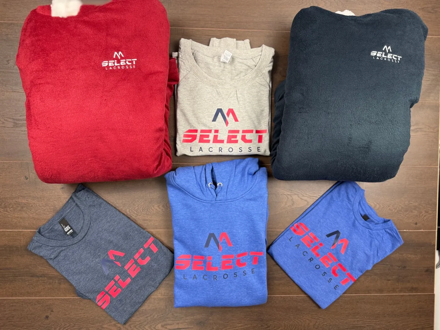 Custom shirts, hoodies, and blankets made for Medway Youth Lacrosse Select program