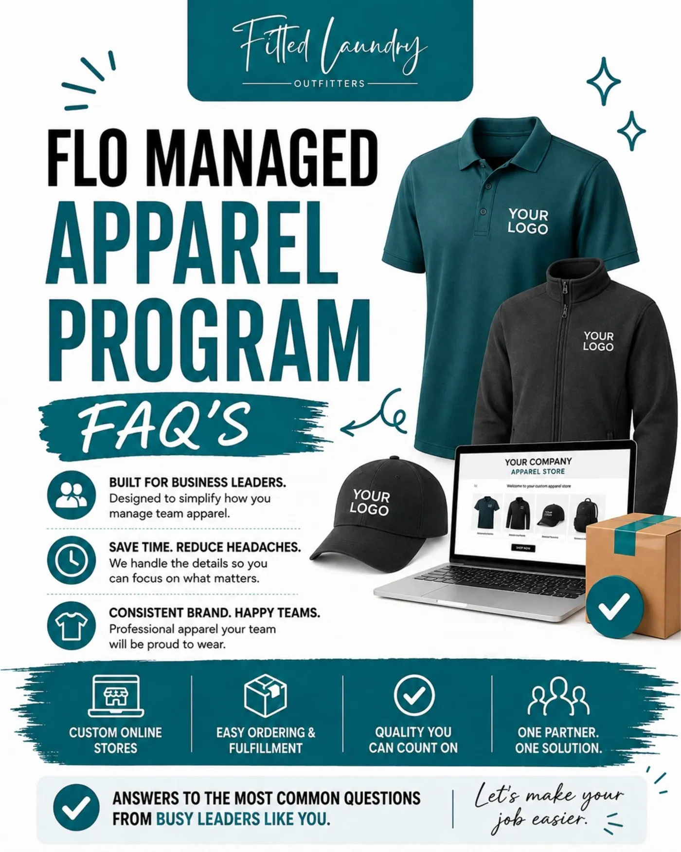 Custom branded team apparel from FLO's Managed Apparel Program