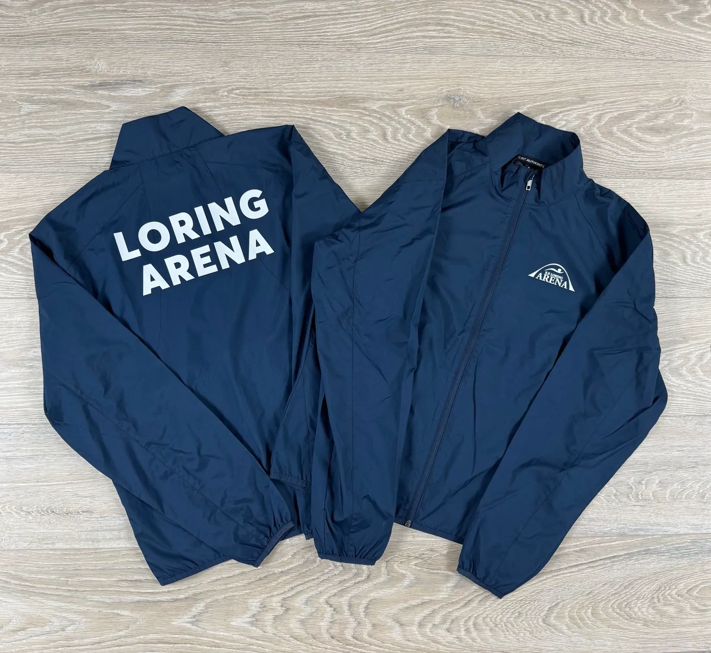 Lightweight custom staff jackets made for Loring Arena in Framingham