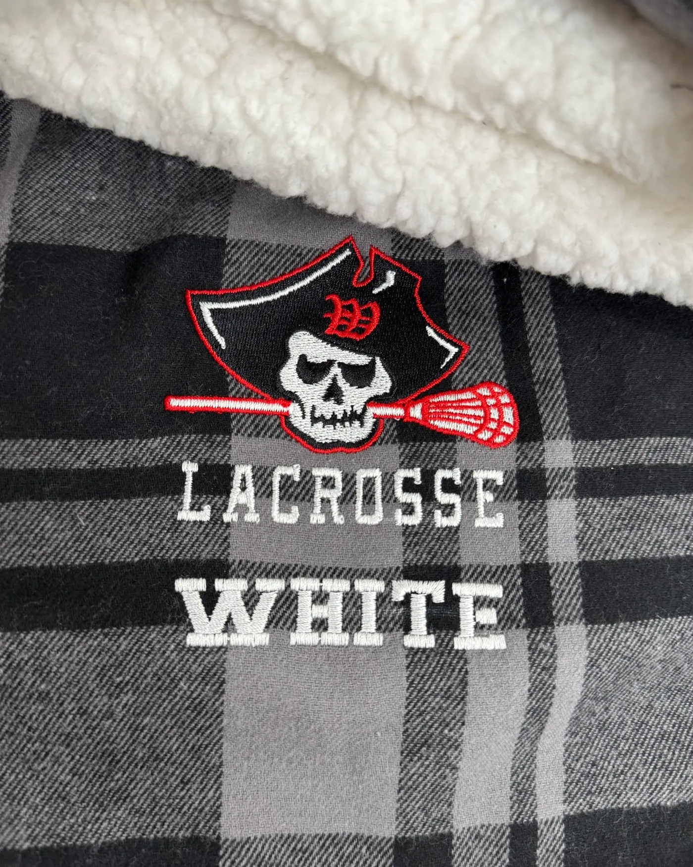 Custom senior blankets made for Wellesley Lacrosse players